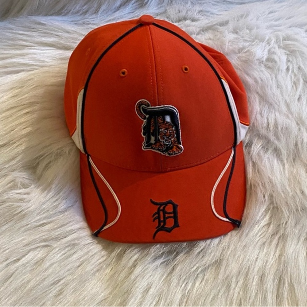 Detroit Tigers Hat Orange‎ Mens One Size Fit Adjustable Cap